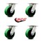 Service Caster 5 Inch Kingpinless Green Poly on Steel Wheel Swivel Top Plate Caster, 4PK SCC-KP30S520-PUR-GB-4 - alternate 4